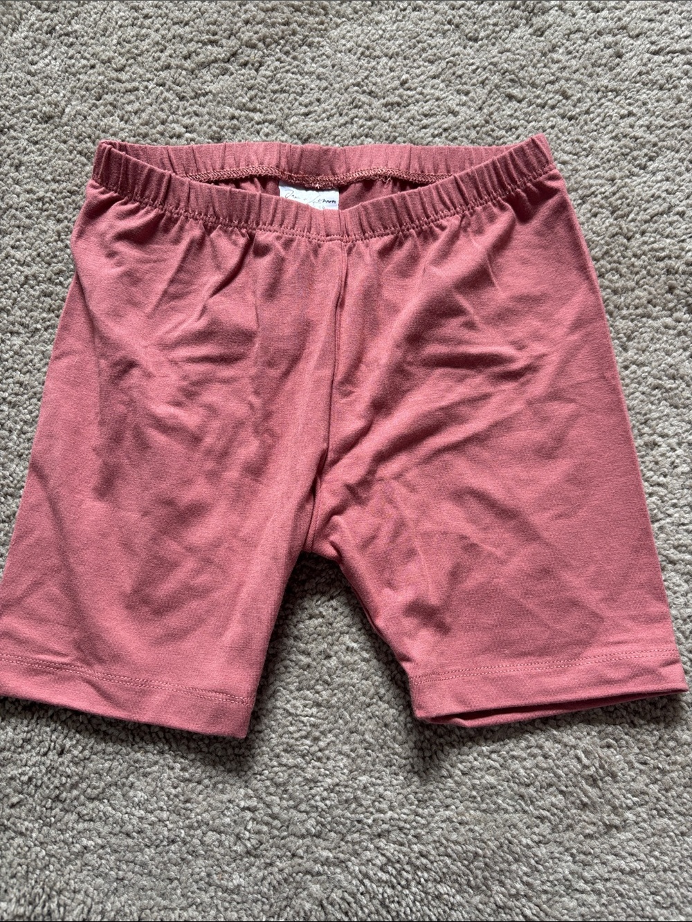 Girls Elastic-Waist Dusty Rose Bike Shorts